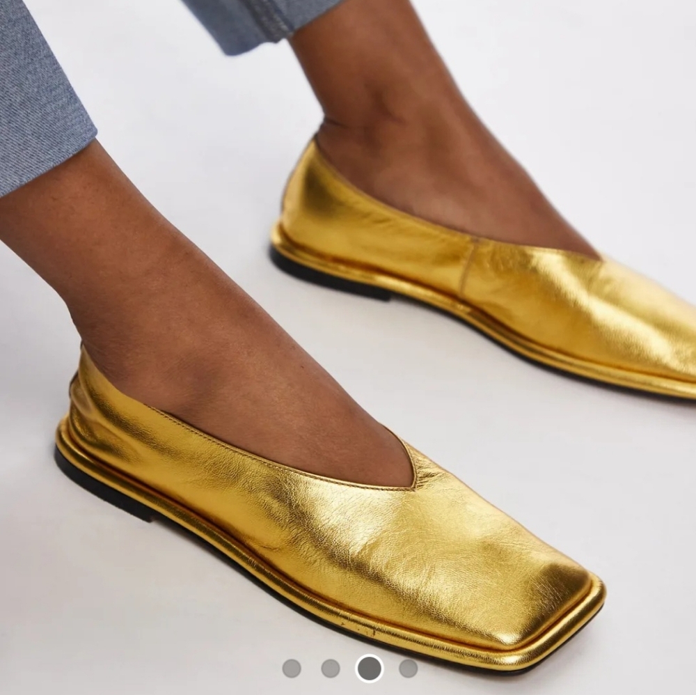 TOPSHOP Charlotte Leather Flats
